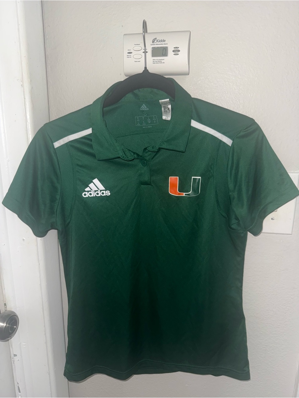 adidas Green Polo with Miami U Patch
